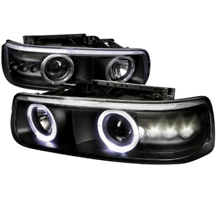 Overtime Projector Headlight for 00 to 06 Chevrolet Tahoe, 8 x 16 x 19 in. - Black OV3184360